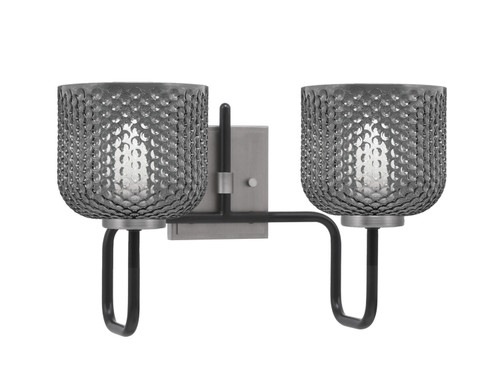 Toltec Lighting - 6222-MBGP-4612 - Two Light Bath Bar - Sandia - Matte Black & Graphite