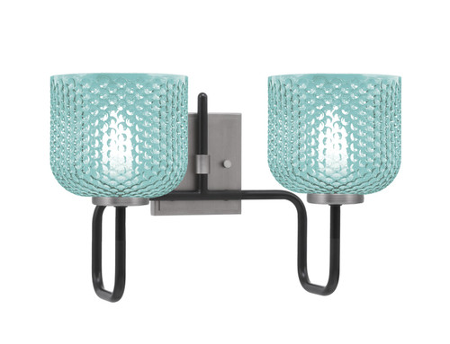 Toltec Lighting - 6222-MBGP-4615 - Two Light Bath Bar - Sandia - Matte Black & Graphite