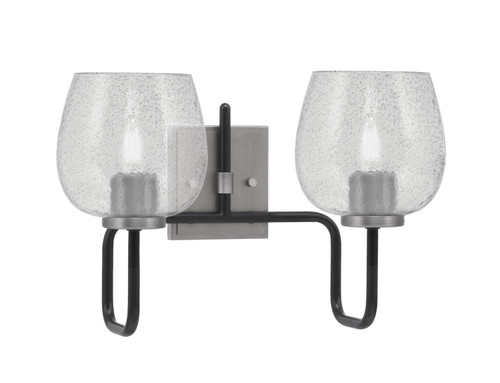 Toltec Lighting - 6222-MBGP-4812 - Two Light Bath Bar - Sandia - Matte Black & Graphite