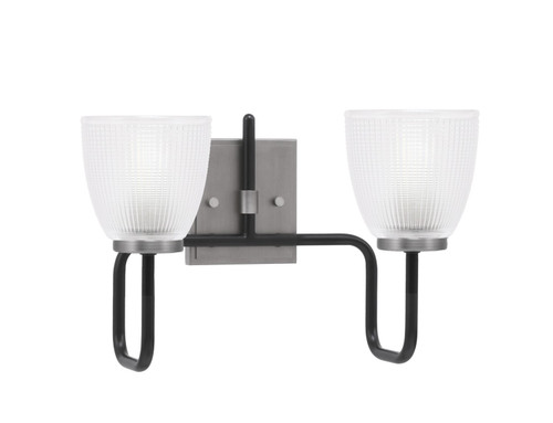 Toltec Lighting - 6222-MBGP-500 - Two Light Bath Bar - Sandia - Matte Black & Graphite