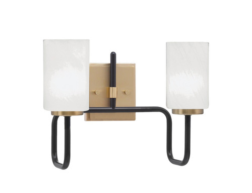 Toltec Lighting - 6222-MBNAB-3001 - Two Light Bath Bar - Sandia - Matte Black & New Age Brass