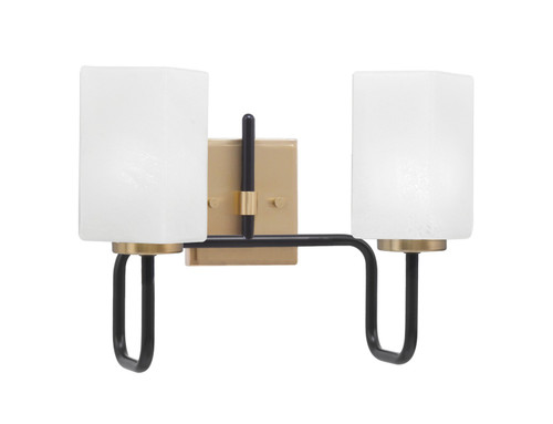 Toltec Lighting - 6222-MBNAB-541 - Two Light Bath Bar - Sandia - Matte Black & New Age Brass