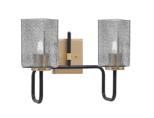 Toltec Lighting - 6222-MBNAB-542 - Two Light Bath Bar - Sandia - Matte Black & New Age Brass