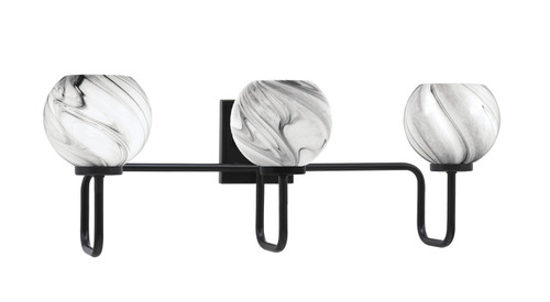 Toltec Lighting - 6223-MB-4109 - Three Light Bath Bar - Sandia - Matte Black