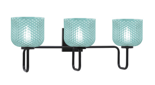 Toltec Lighting - 6223-MB-4615 - Three Light Bath Bar - Sandia - Matte Black