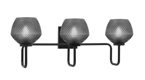 Toltec Lighting - 6223-MB-4622 - Three Light Bath Bar - Sandia - Matte Black