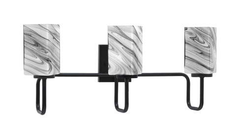 Toltec Lighting - 6223-MB-549 - Three Light Bath Bar - Sandia - Matte Black