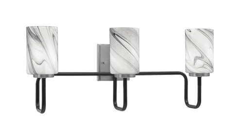 Toltec Lighting - 6223-MBGP-3009 - Three Light Bath Bar - Sandia - Matte Black & Graphite