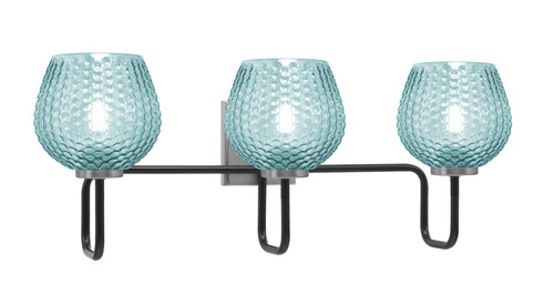 Toltec Lighting - 6223-MBGP-4605 - Three Light Bath Bar - Sandia - Matte Black & Graphite