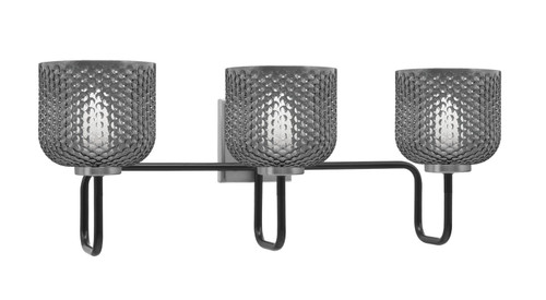 Toltec Lighting - 6223-MBGP-4612 - Three Light Bath Bar - Sandia - Matte Black & Graphite