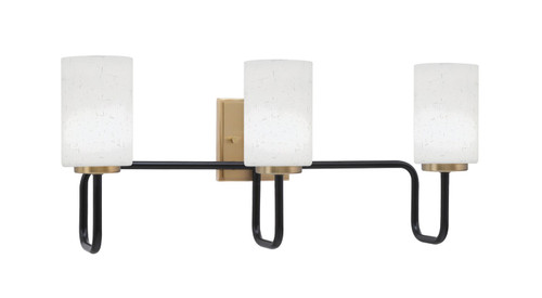 Toltec Lighting - 6223-MBNAB-310 - Three Light Bath Bar - Sandia - Matte Black & New Age Brass