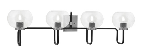 Toltec Lighting - 6224-MBGP-202 - Four Light Bath Bar - Sandia - Matte Black & Graphite