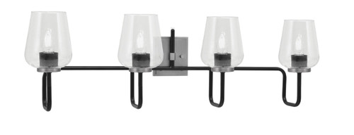 Toltec Lighting - 6224-MBGP-210 - Four Light Bath Bar - Sandia - Matte Black & Graphite