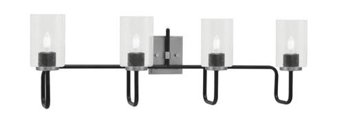 Toltec Lighting - 6224-MBGP-300 - Four Light Bath Bar - Sandia - Matte Black & Graphite