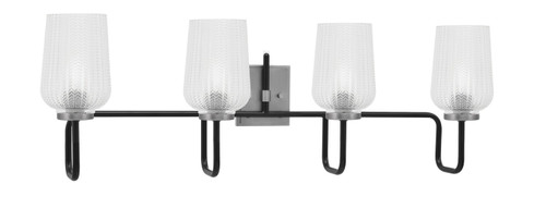 Toltec Lighting - 6224-MBGP-4250 - Four Light Bath Bar - Sandia - Matte Black & Graphite