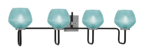 Toltec Lighting - 6224-MBGP-4625 - Four Light Bath Bar - Sandia - Matte Black & Graphite