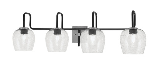 Toltec Lighting - 6224-MBGP-4812 - Four Light Bath Bar - Sandia - Matte Black & Graphite
