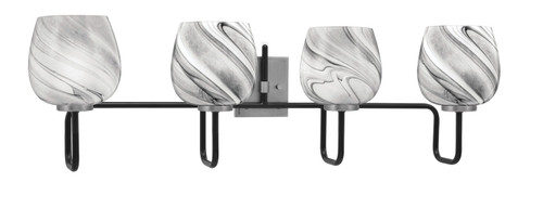 Toltec Lighting - 6224-MBGP-4819 - Four Light Bath Bar - Sandia - Matte Black & Graphite