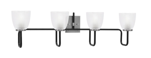 Toltec Lighting - 6224-MBGP-500 - Four Light Bath Bar - Sandia - Matte Black & Graphite
