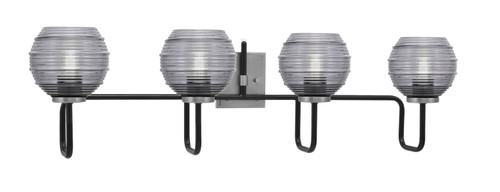 Toltec Lighting - 6224-MBGP-5112 - Four Light Bath Bar - Sandia - Matte Black & Graphite