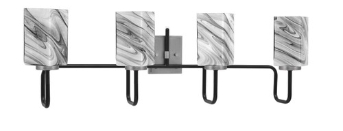 Toltec Lighting - 6224-MBGP-549 - Four Light Bath Bar - Sandia - Matte Black & Graphite