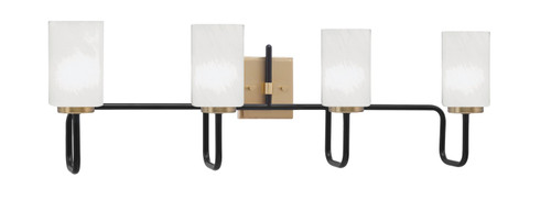 Toltec Lighting - 6224-MBNAB-3001 - Four Light Bath Bar - Sandia - Matte Black & New Age Brass