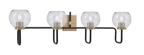 Toltec Lighting - 6224-MBNAB-4102 - Four Light Bath Bar - Sandia - Matte Black & New Age Brass