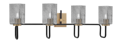 Toltec Lighting - 6224-MBNAB-542 - Four Light Bath Bar - Sandia - Matte Black & New Age Brass