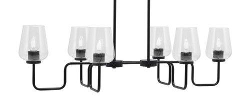 Toltec Lighting - 6236-MB-210 - Six Light Bar - Sandia - Matte Black