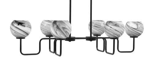 Toltec Lighting - 6236-MB-4109 - Six Light Bar - Sandia - Matte Black