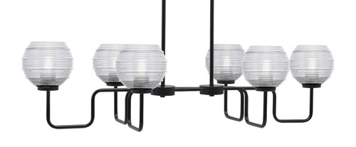 Toltec Lighting - 6236-MB-5110 - Six Light Bar - Sandia - Matte Black