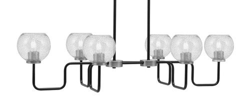 Toltec Lighting - 6236-MBGP-4102 - Six Light Bar - Sandia - Matte Black & Graphite