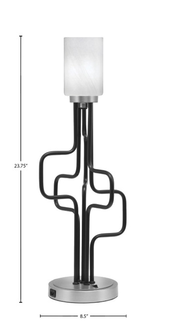 Toltec Lighting - 62-MBGP-3001 - One Light Accent Lamp - Sandia - Matte Black & Graphite