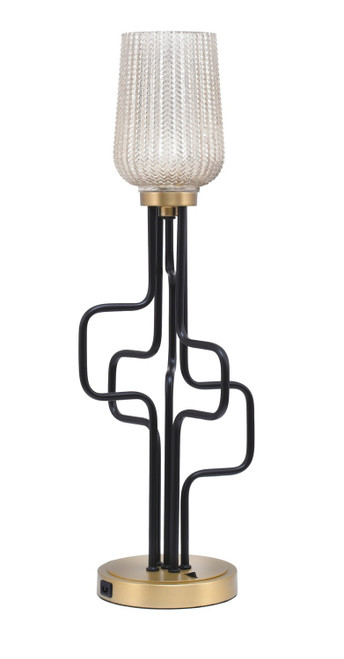 Toltec Lighting - 62-MBNAB-4253 - One Light Accent Lamp - Sandia - Matte Black & New Age Brass