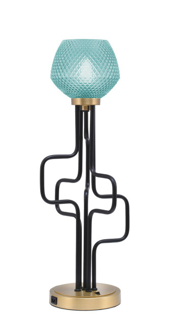 Toltec Lighting - 62-MBNAB-4625 - One Light Accent Lamp - Sandia - Matte Black & New Age Brass