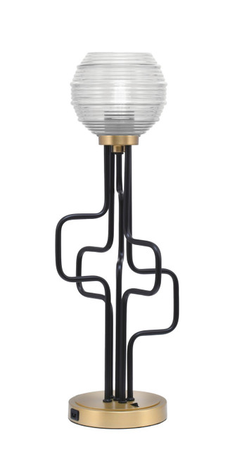 Toltec Lighting - 62-MBNAB-5110 - One Light Accent Lamp - Sandia - Matte Black & New Age Brass