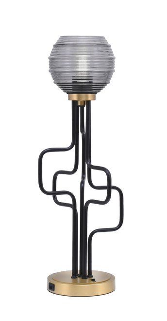 Toltec Lighting - 62-MBNAB-5112 - One Light Accent Lamp - Sandia - Matte Black & New Age Brass