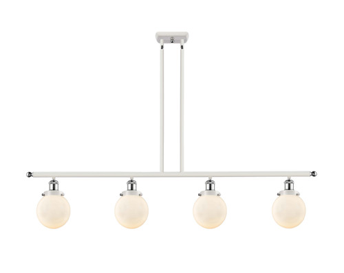 Innovations - 916-4I-WPC-G201-6 - Four Light Island Pendant - Ballston Urban - White Polished Chrome