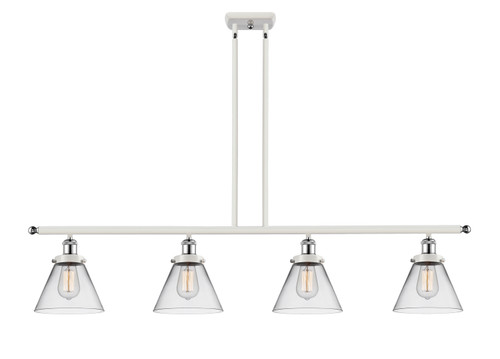 Innovations - 916-4I-WPC-G42 - Four Light Island Pendant - Ballston Urban - White Polished Chrome