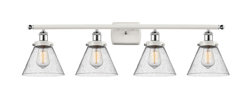 Innovations - 916-4W-WPC-G44 - Four Light Bath Vanity - Ballston Urban - White Polished Chrome