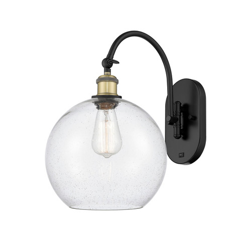 Innovations - 918-1W-BAB-G124-10 - One Light Wall Sconce - Ballston - Black Antique Brass