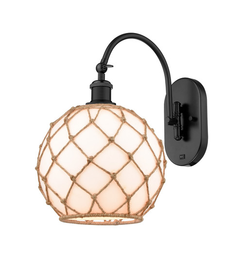 Innovations - 918-1W-BK-G121-10RB - One Light Wall Sconce - Ballston - Matte Black