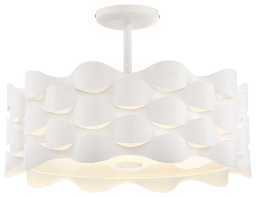 George Kovacs - P1302-655-L - LED Semi Flush Mount - Coastal Current - Sand White