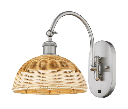 Innovations - 918-1W-SN-NBD2-9-NAT - One Light Wall Sconce - Ballston - Brushed Satin Nickel