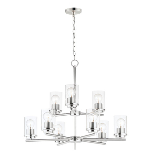 Maxim - 10206CLSN - Nine Light Chandelier - Corona - Satin Nickel