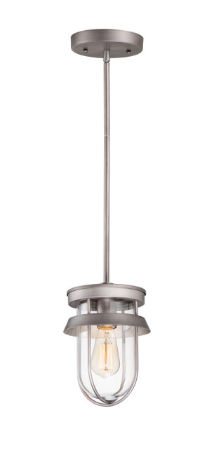 Maxim - 10268CLWZ - One Light Outdoor Pendant / Semi-Flush - Breakwater - Weathered Zinc