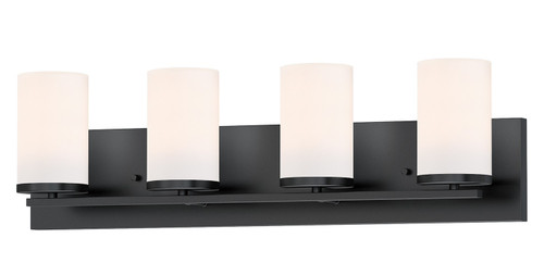 Maxim - 10284SWBK - Four Light Bath Vanity - Lateral - Black
