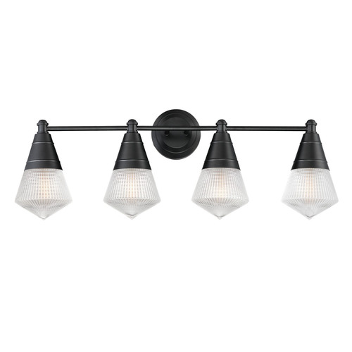 Maxim - 10394PRBK - Four Light Bath Vanity - Hargreaves - Black