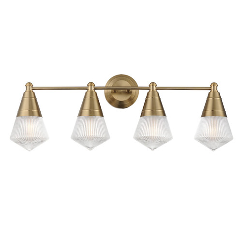Maxim - 10394PRNAB - Four Light Bath Vanity - Hargreaves - Natural Aged Brass