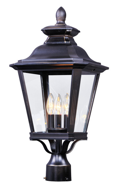 Maxim - 1131CLBZ - Three Light Outdoor Pole/Post Lantern - Knoxville - Bronze